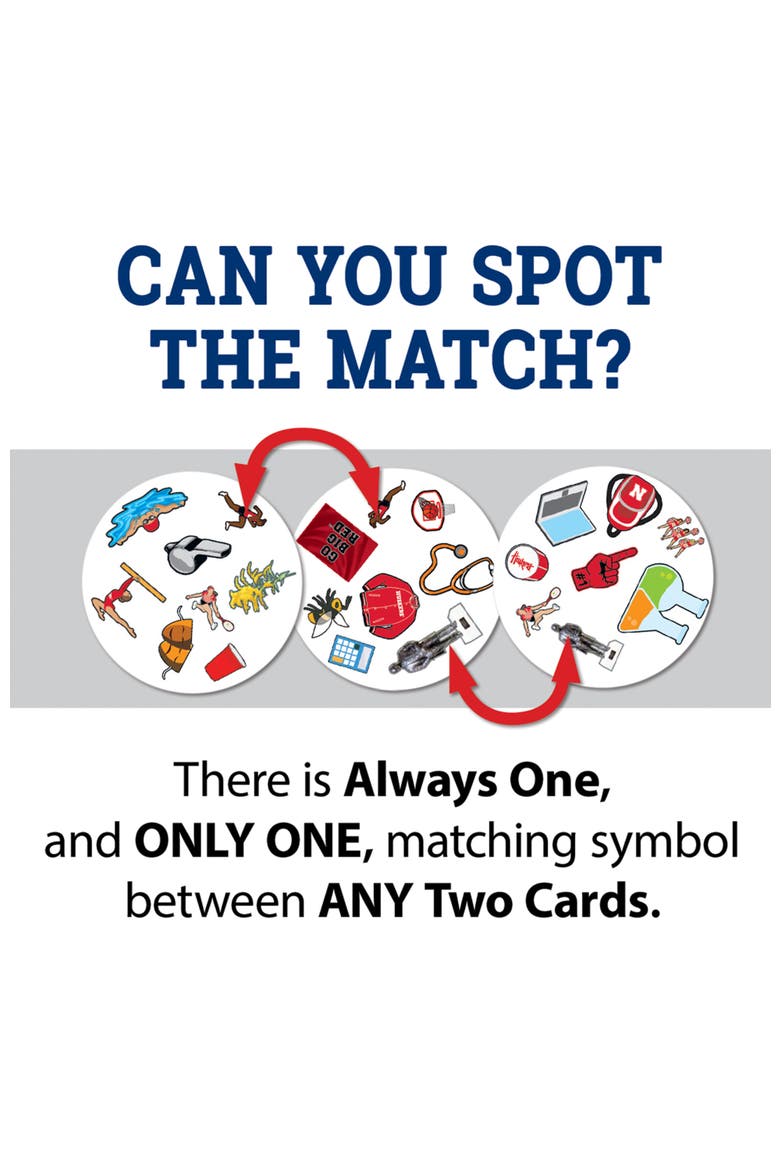 Nebraska Cornhuskers Spot It! Card Game, Alternate, color, Multicolor