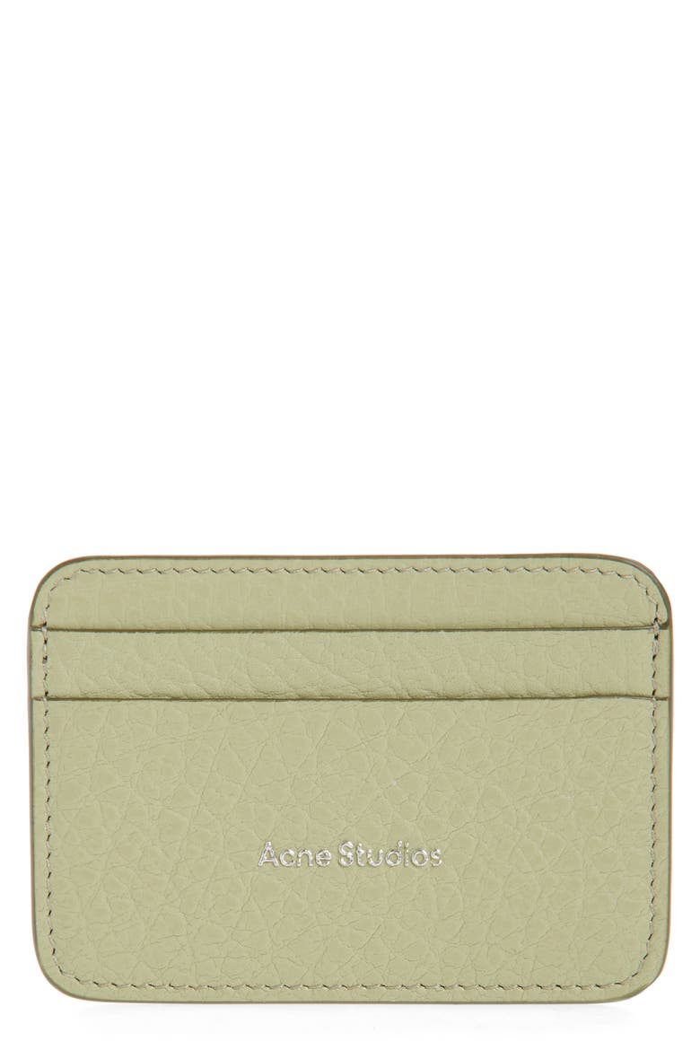 Aroundy Leather Card Holder, Main, color, SAGE GREEN/ HERB GREEN