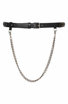MCQ Drop Chain Leather Belt