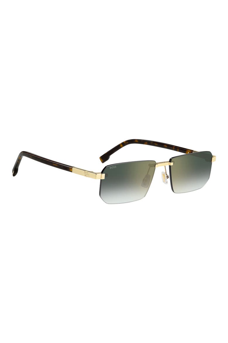 57mmm Sunglasses, Alternate, color, GOLD/ GREEN