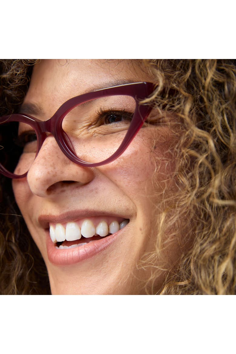 Nikki Blue Light Glasses, Alternate, color, Milky Rose