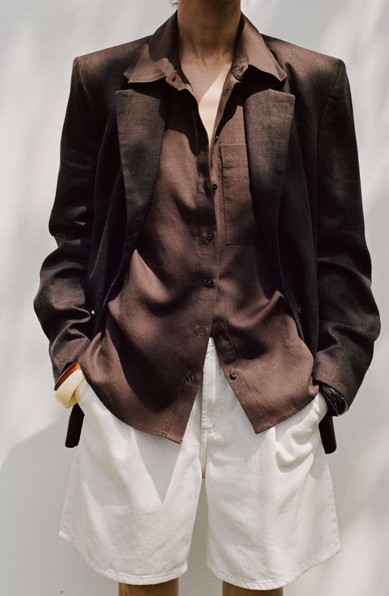 MANGO Dart Bermuda Shorts, Alternate, color, Off White