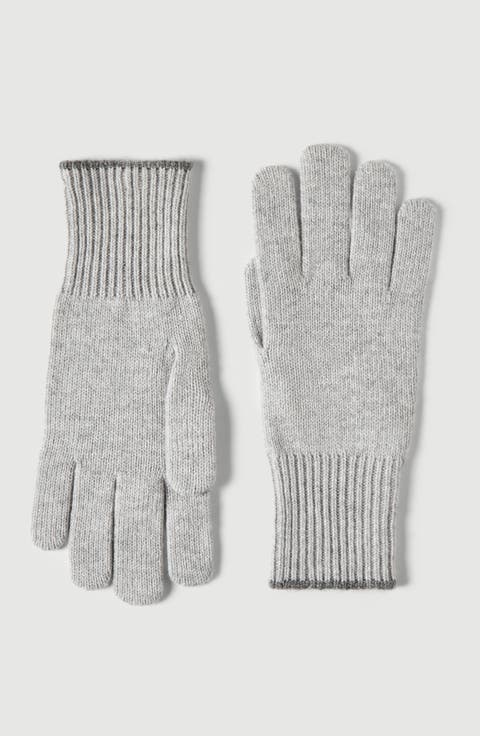 Cashmere knit gloves