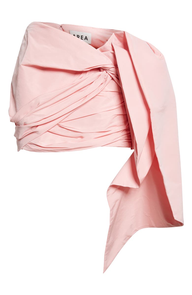 Area Taffeta Knot Miniskirt, Alternate, color, Baby Pink