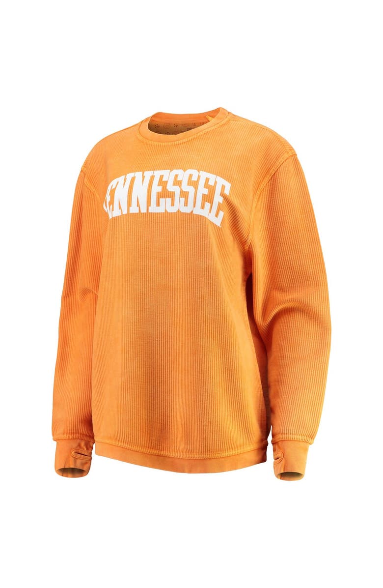 PRESSBOX Women's Pressbox Tennessee Orange Tennessee Volunteers Comfy Cord Vintage Wash Basic Arch Pullover Sweatshirt, Main, color, Tennessee Orange