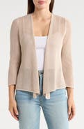 NIC+ZOE Open Stitch 4-Way Cotton Blend Cardigan