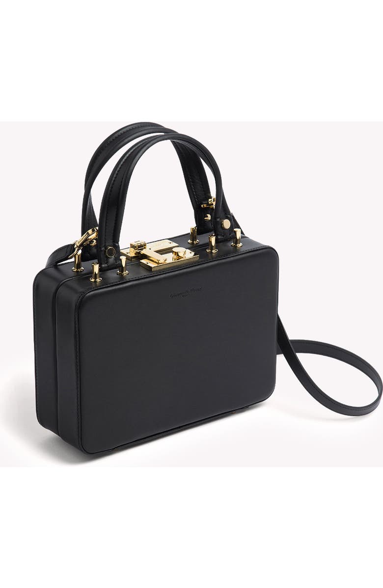 Gianvito Rossi Valì Top Handle bag, Alternate, color, Black Calf Leather