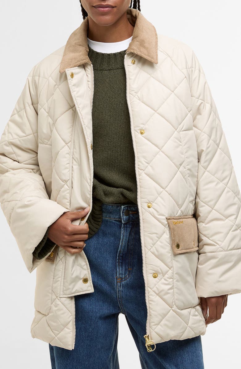 Barbour Aldburgh Quilted Jacket, Main, color, Oatmeal/Ancient Tart
