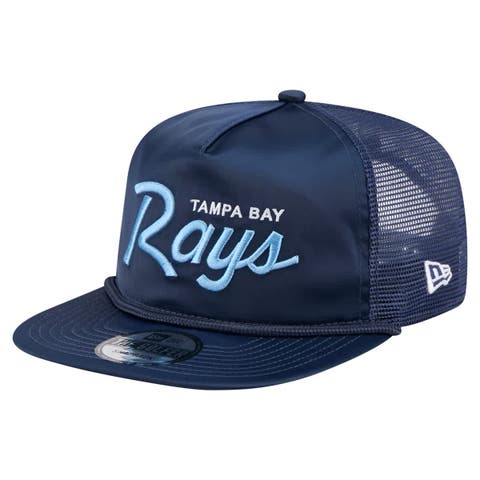 Men's New Era Navy Tampa Bay Rays Retro Satin Script Golfer Adjustable Hat