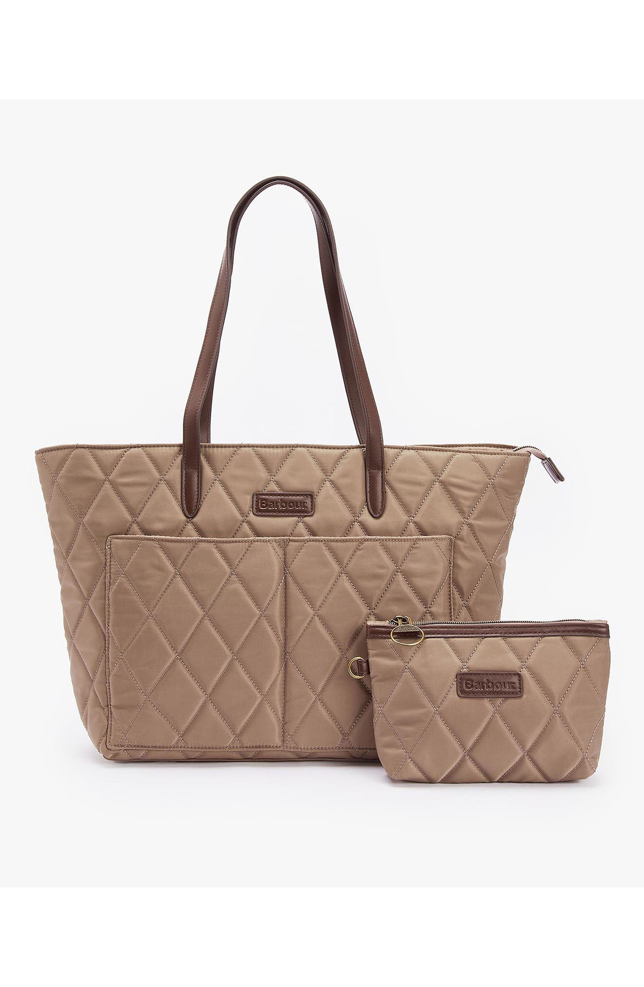 Barbour Diamond Quilted Nylon Tote Bag, Alternate, color, 