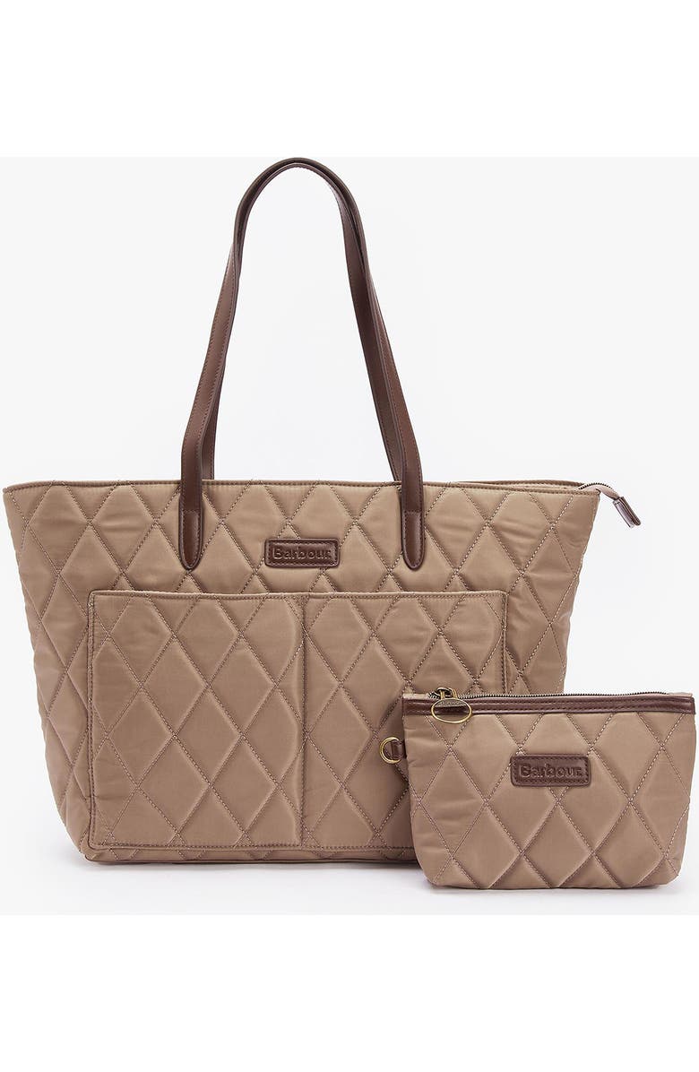 Barbour Diamond Quilted Nylon Tote Bag, Alternate, color,