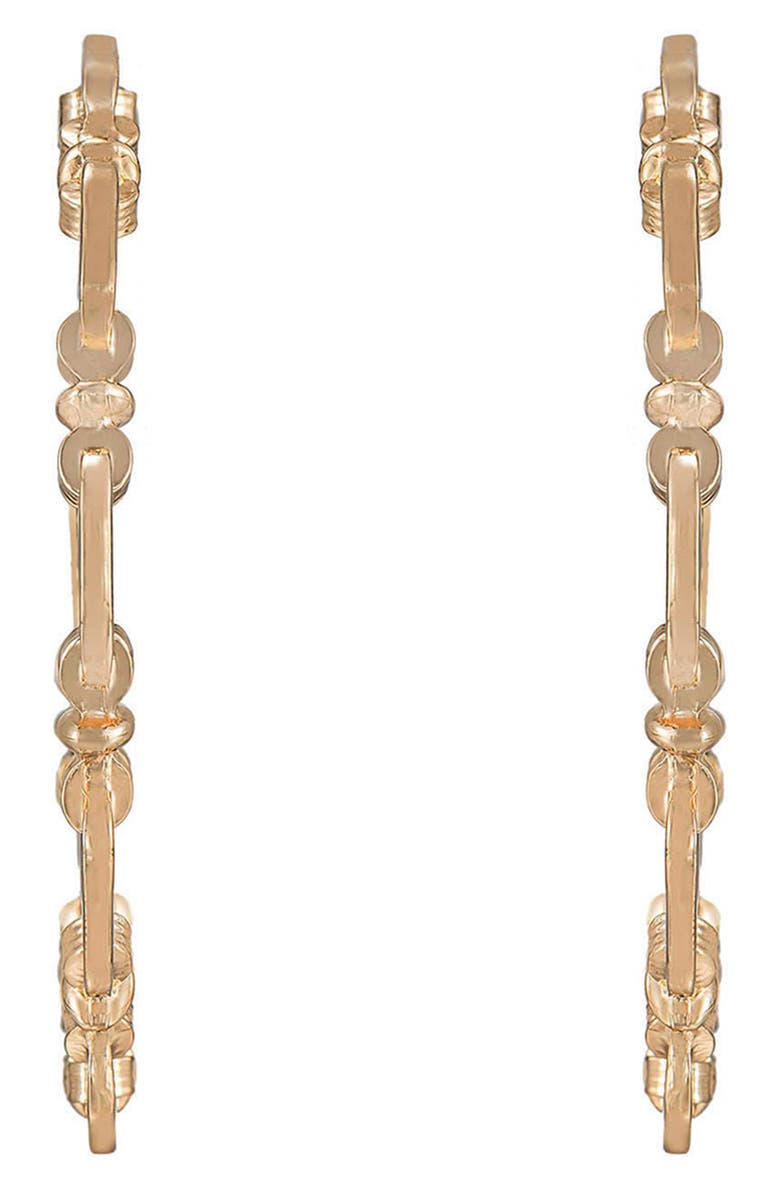 Ettika Chain Link Hoop Earrings, Alternate, color, 