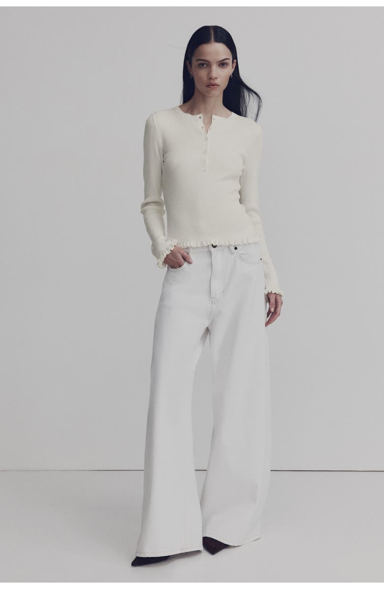 H&M Rib-knit Top, Alternate, color, White