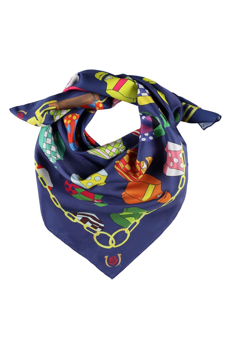 Fans Edge Migration Kentucky Derby 35'' x 35'' Jockey Silks Silk Scarf, Main, color, 