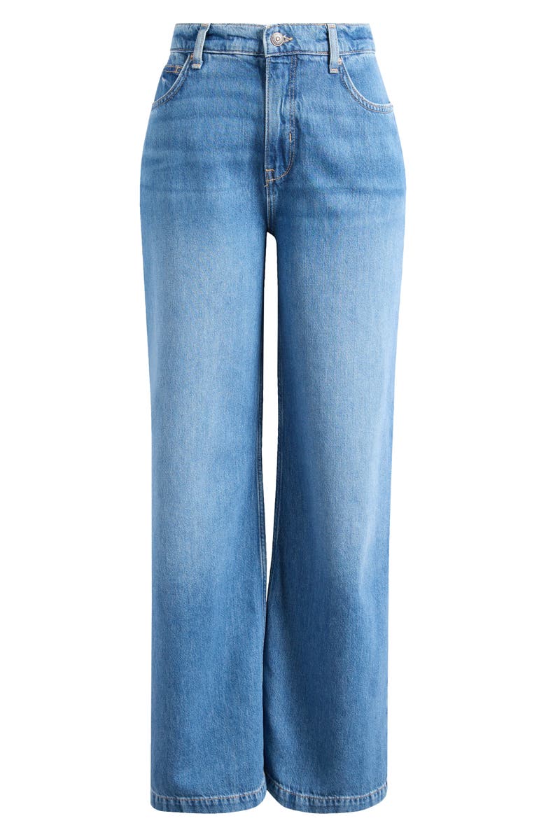 Free People Stride High Waist Wide Leg Jeans, Alternate, color, Walk Away