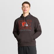 Nike Men's Nike Brown Cleveland Browns Busted Play Club Fleece Pullover Hoodie