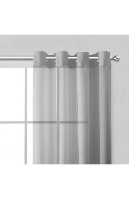 Dainty Home Sheer Set Of 2 Panel Curtains In Grey