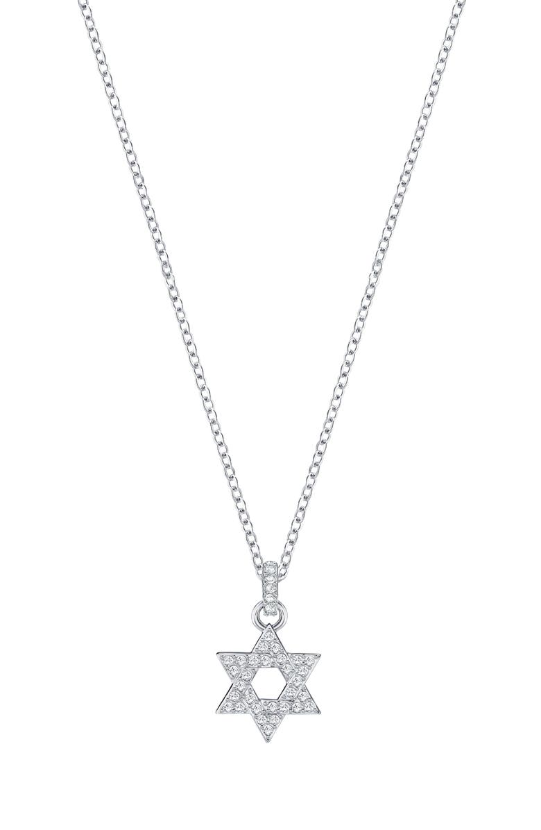 Swarovski Star of David Pendant Necklace, Main, color,