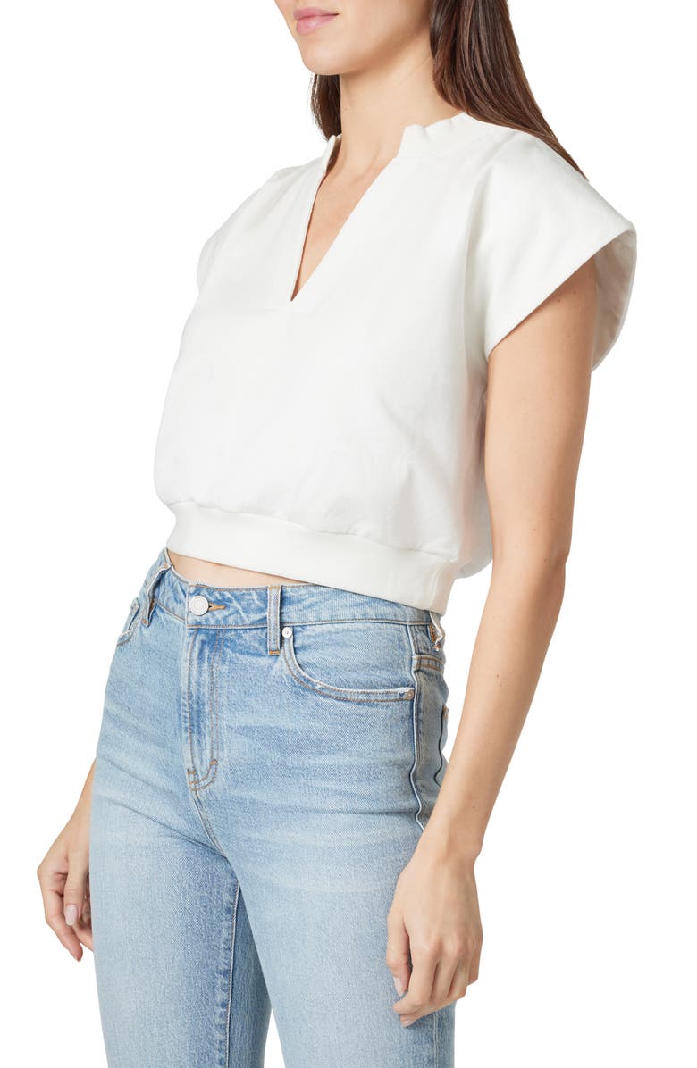 Habitual Extended Shoulder Crop Knit Top, Alternate, color, Marshmallow