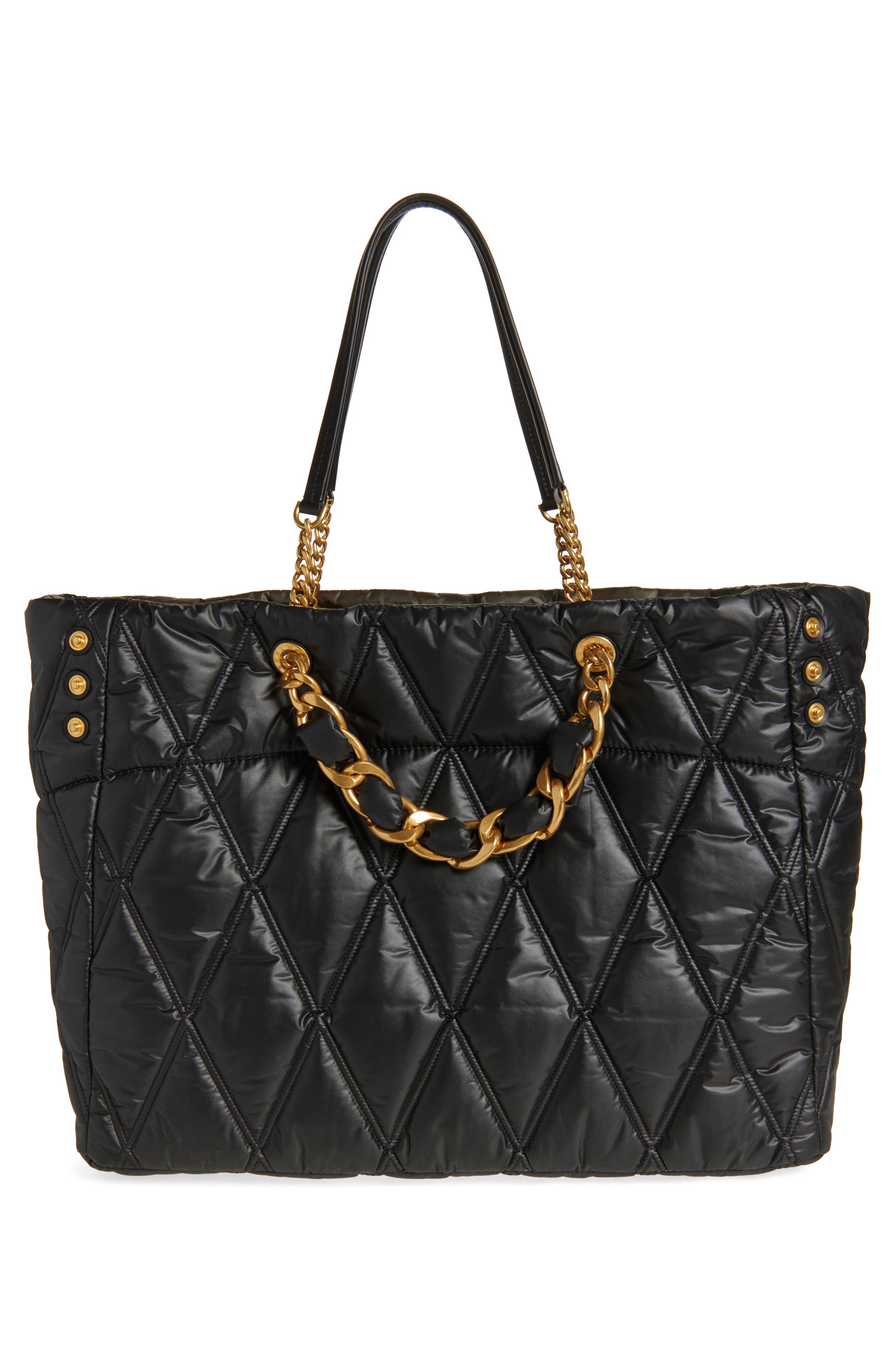 Balmain XXL 1945 Soft Quilted Nylon Tote Bag, Alternate, color, 