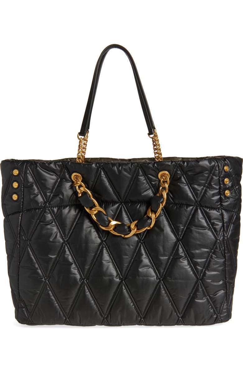 Balmain XXL 1945 Soft Quilted Nylon Tote Bag, Alternate, color,
