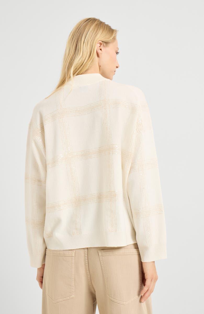 Brunello Cucinelli Sweater with Dazzling Embroidery, Alternate, color, Panama