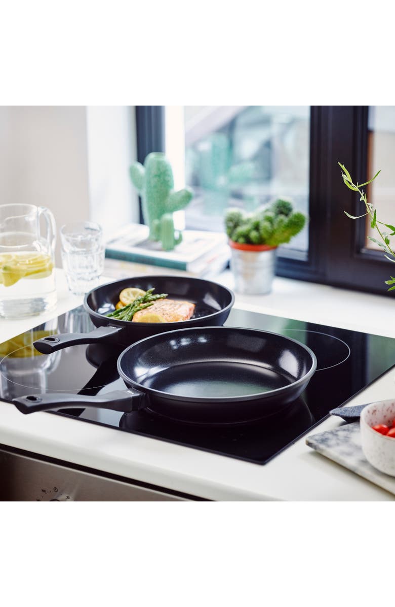 Alva Energy 8" & 11" Ceramic Nonstick Frying Pan Set, Alternate, color, Black