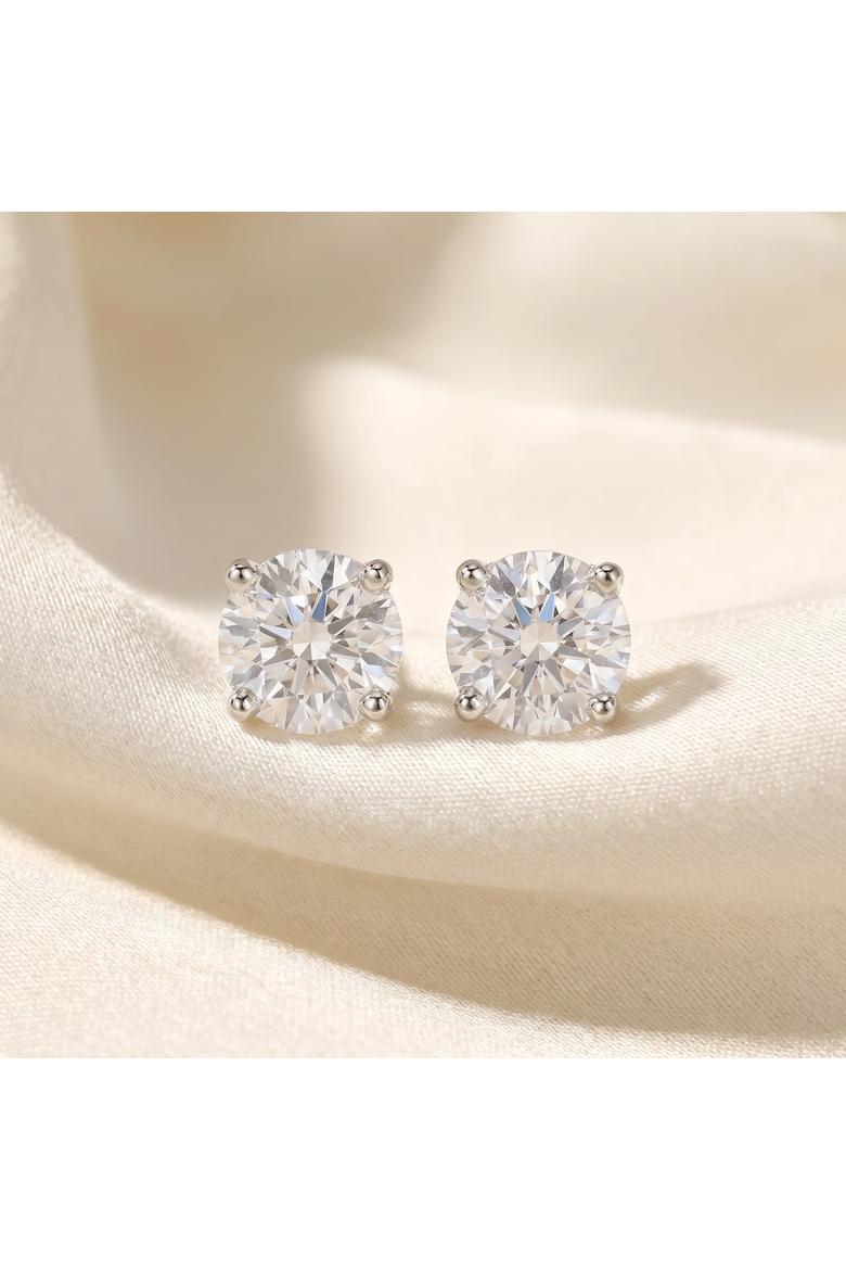 2 1/2Ct T.W. Lab Grown Diamond Screw Back 14k Gold Studs, Alternate, color, 14k White Gold