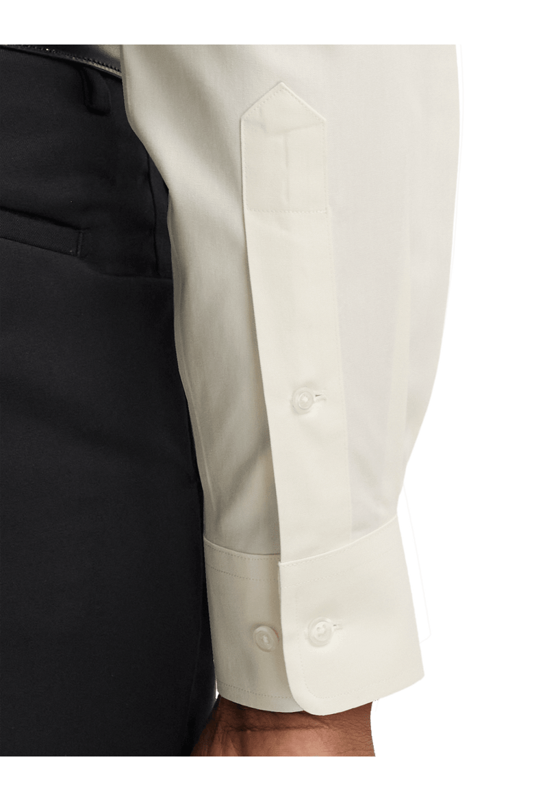 Non-iron Cotton Pinpoint Solid Button Down Collar Dress Shirt, Alternate, color, Ecru