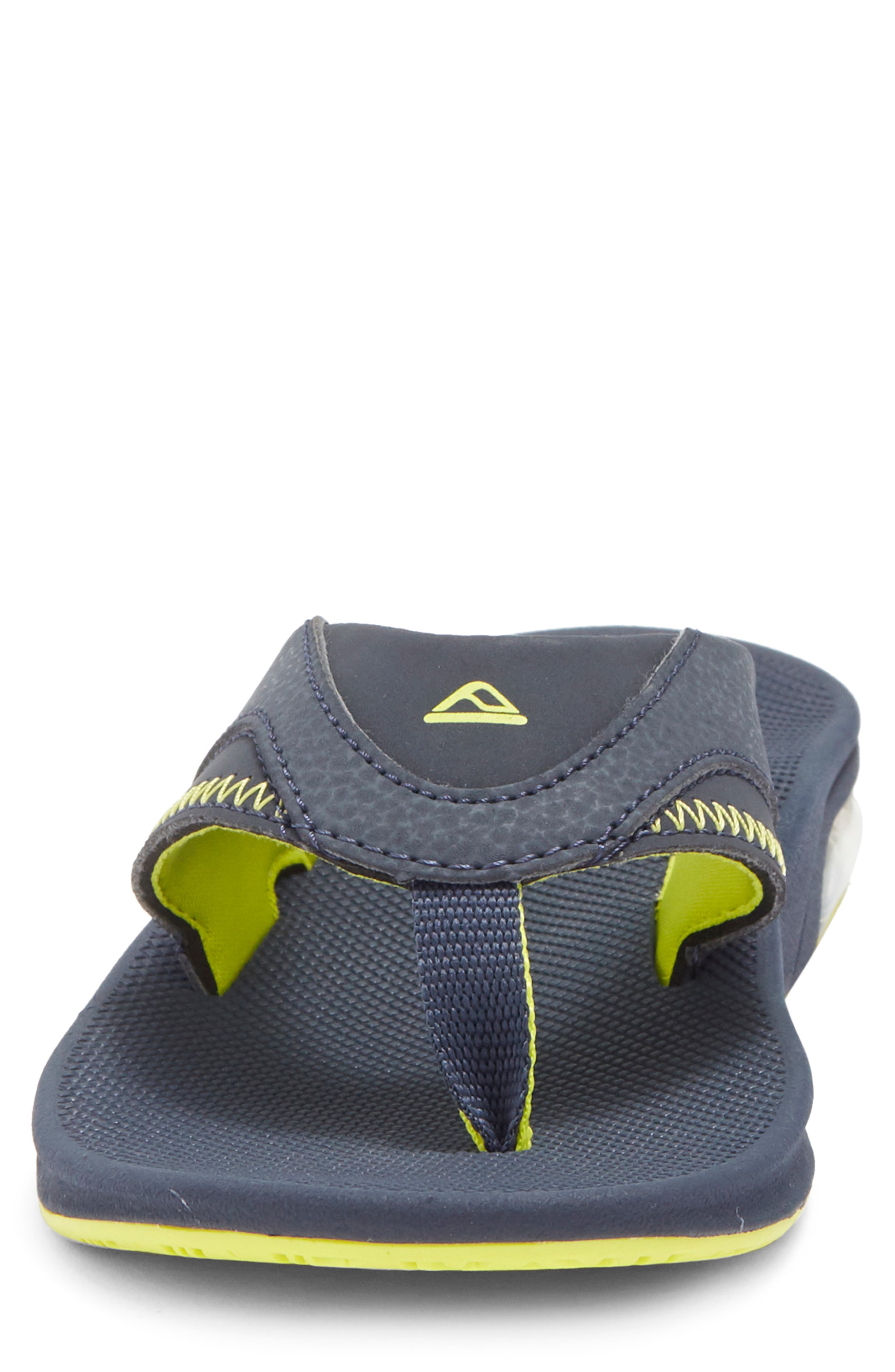 Reef Kids
 Fanning Flip Flop, Alternate, color, Lime/ Navy