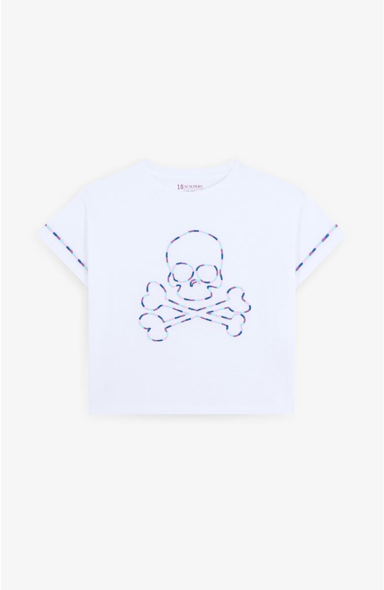 Scalpers Embskulltee Girls, Main, color, White