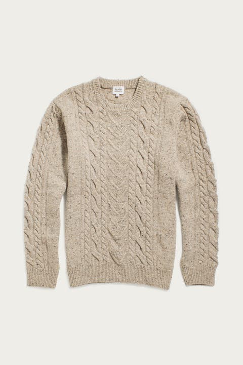 Ludlow Cable Knit Wool Blend Sweater