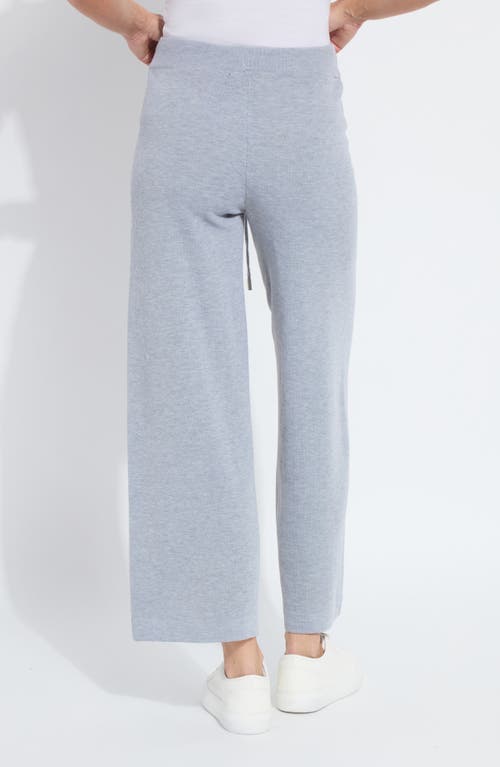 Lyssé Violetta Knit Lounge Wide Leg Pant In Gray