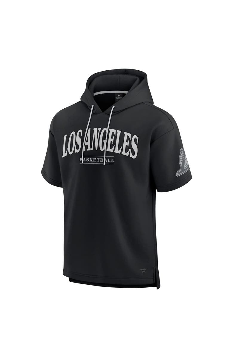FANATICS Men's Fanatics  Black Los Angeles Lakers Elements Ready Short Sleeve Pullover Hoodie, Main, color, Black