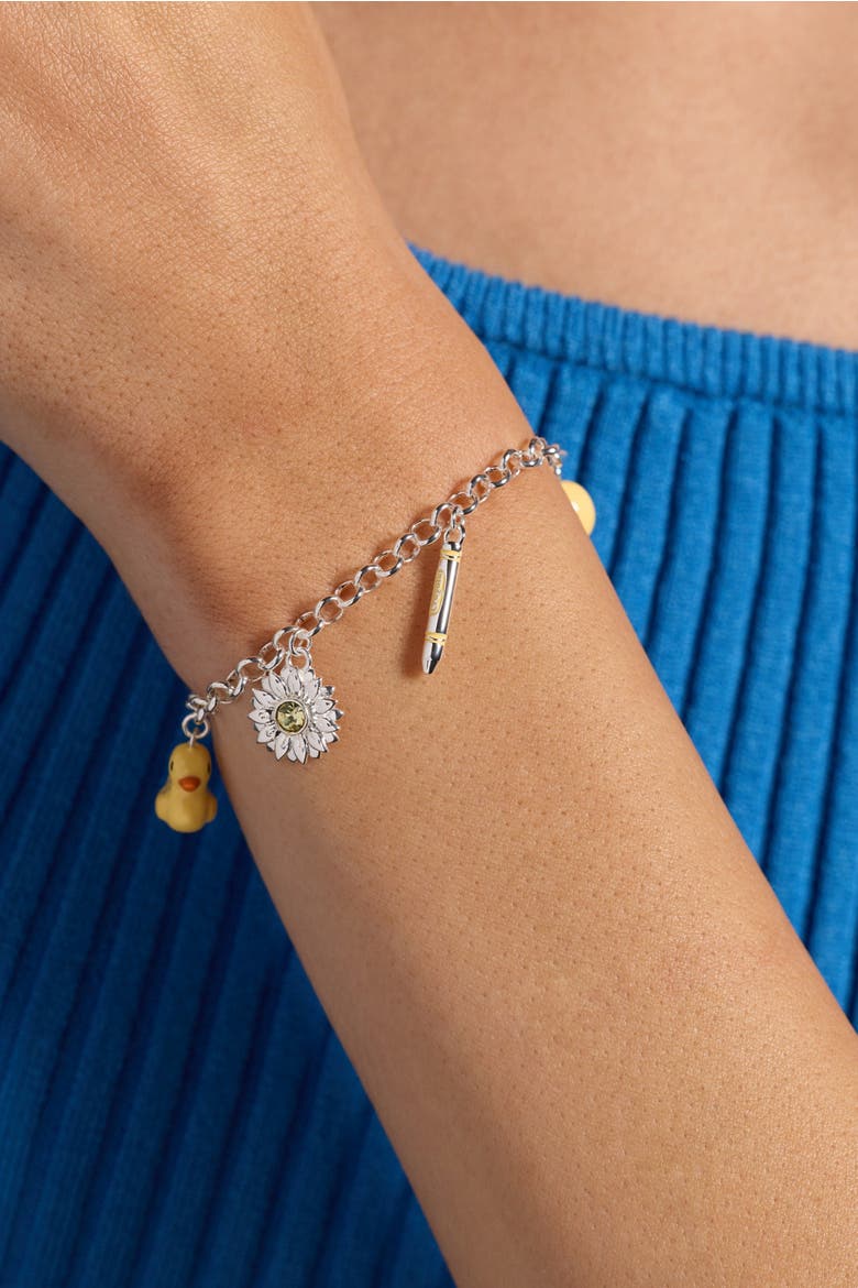 Crayola x Alex and Ani Fan Favorites Sunglow Charm Bracelet, Alternate, color, Silver