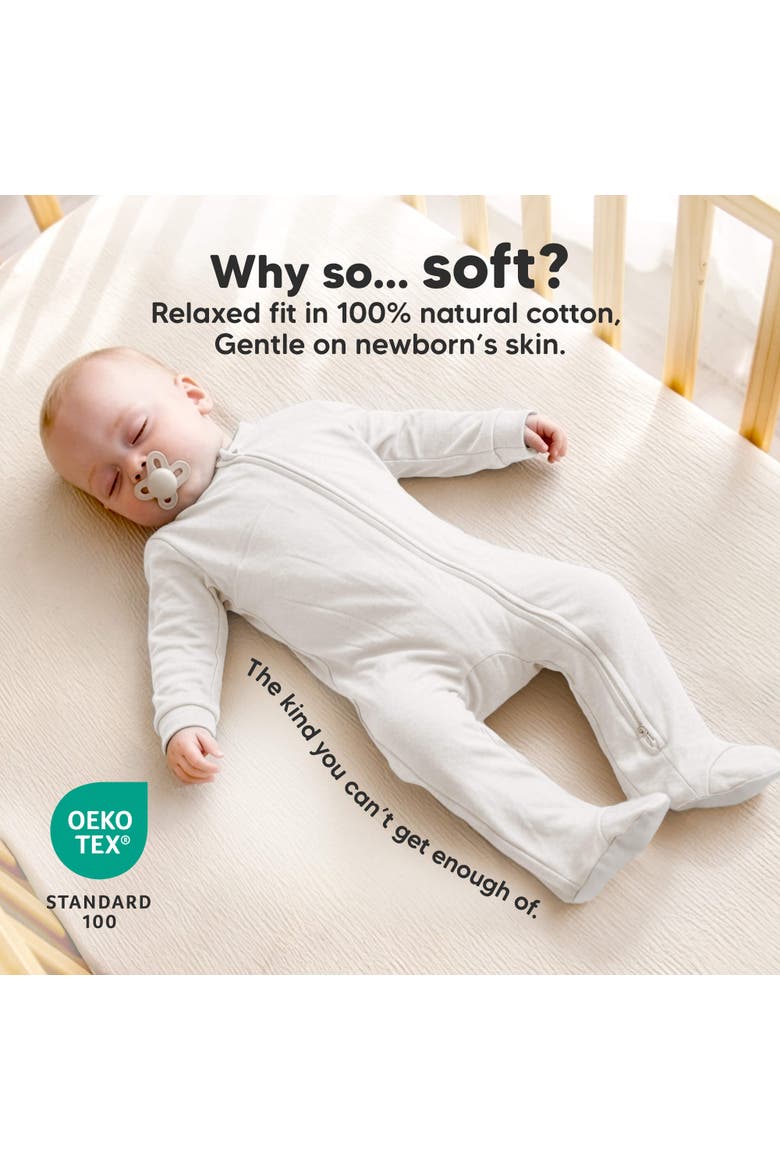 2-Pack Soothe Baby Sleep & Play Footies, Alternate, color, Soft White