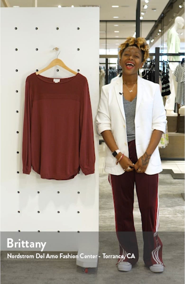 Bishop Sleeve Cotton Blend Sweater, sales video thumbnail