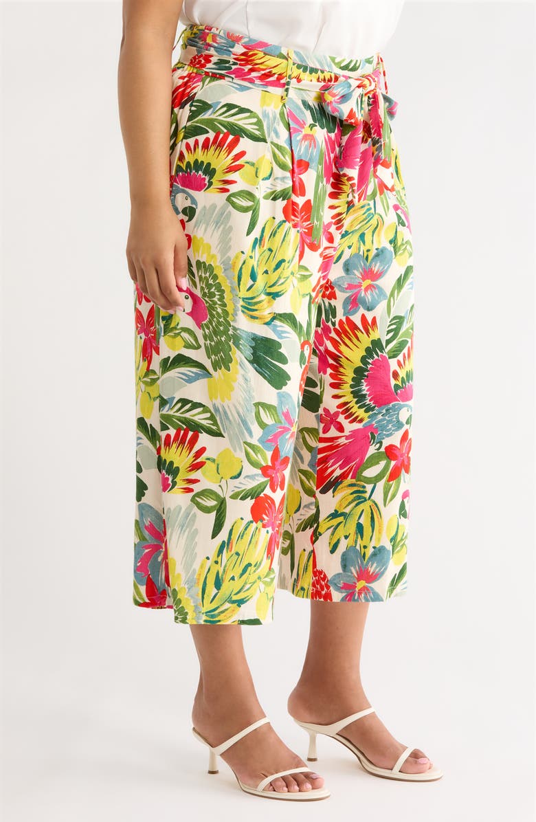 SUGARLIPS Wissa Tie Waist Wide Leg Pants, Alternate, color, Bright-Multi