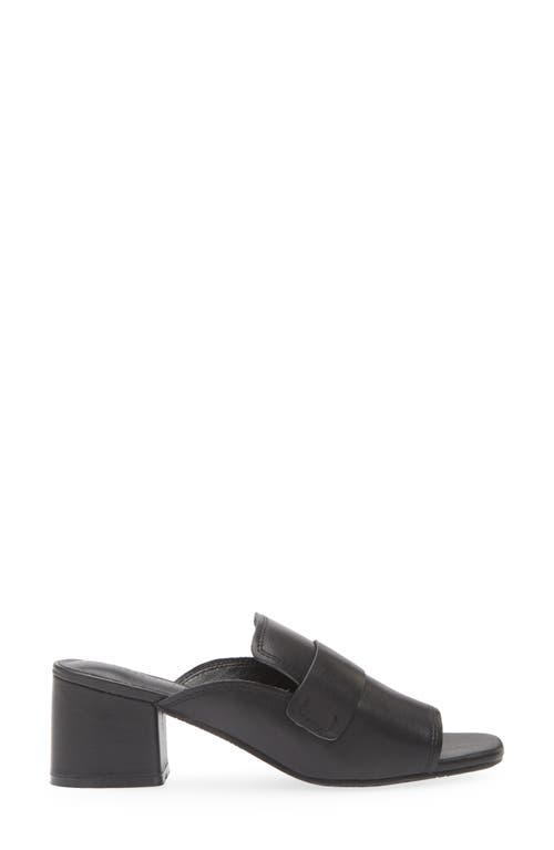 Chocolat Blu Block Heel Sandal In Black Leather
