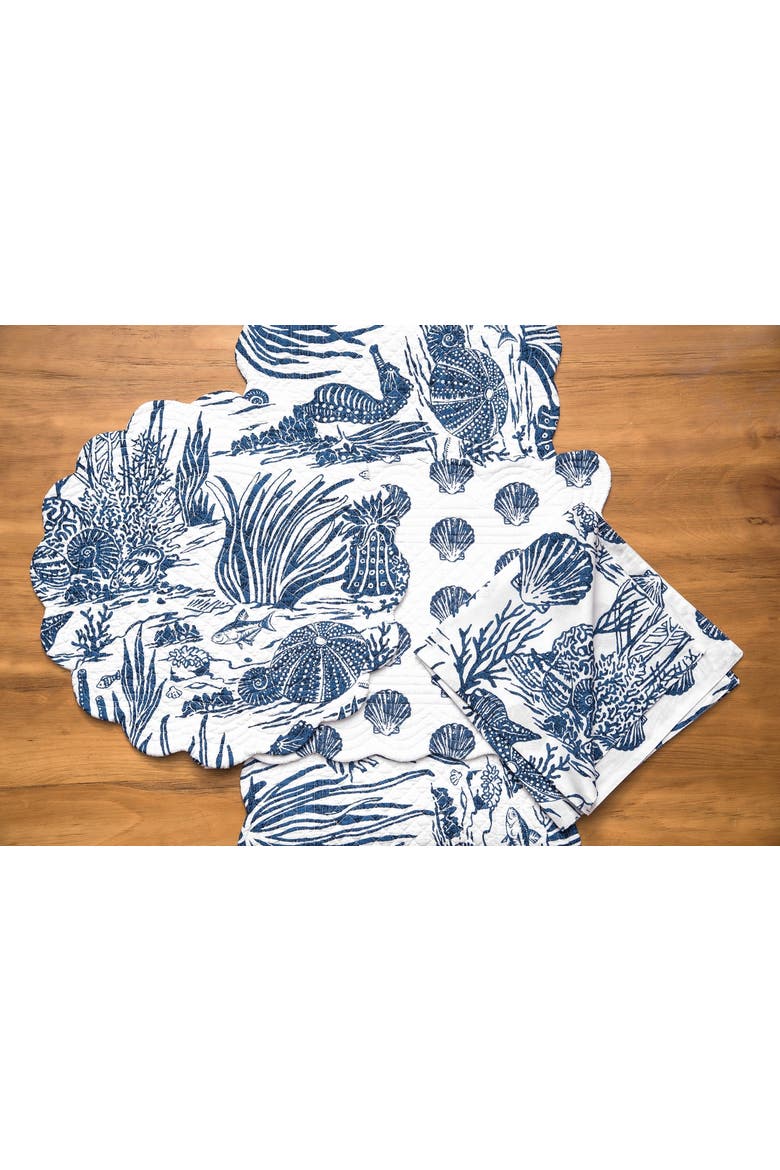 Waverly Reef Dining Table Runner, Alternate, color, Blue