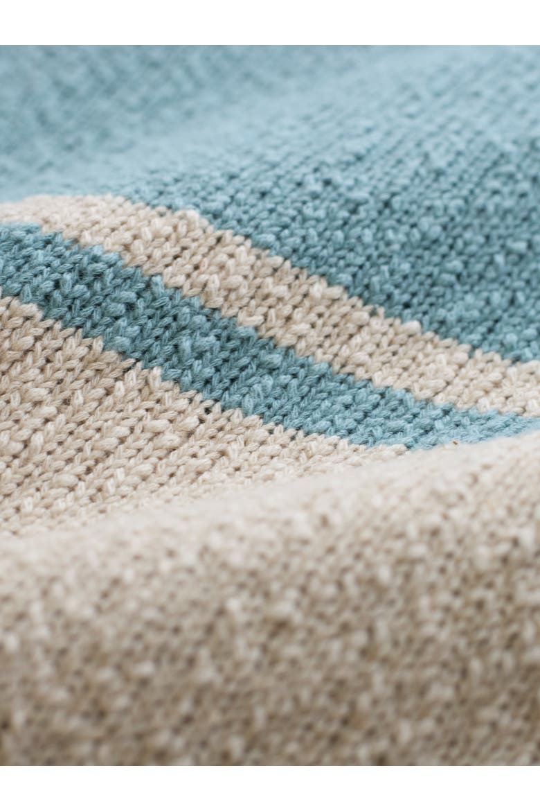 Slub Yarn Colourblock Sweater, Alternate, color, SKYLIGHT / OATMEAL