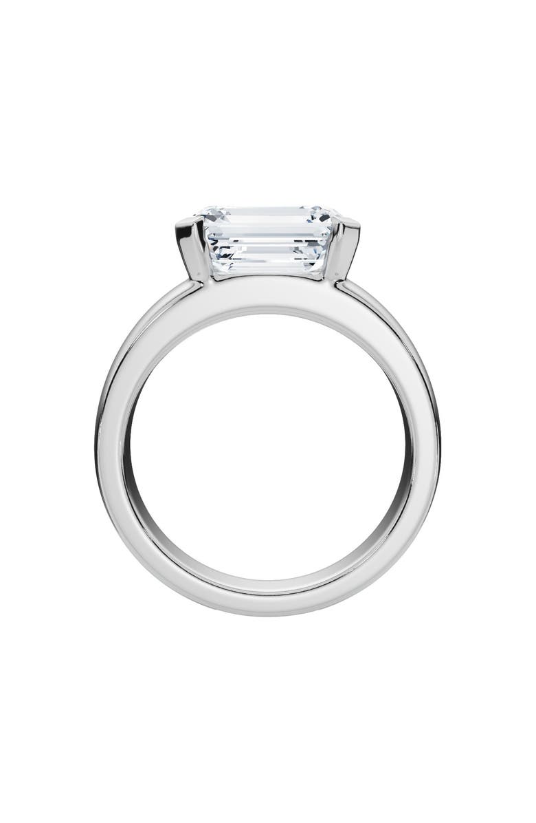 Bliss Diamond Certified 3Ct East West Emerald Diamond Engagement Ring 14k Gold or Pt Lab Grown, Alternate, color, 14K White Gold