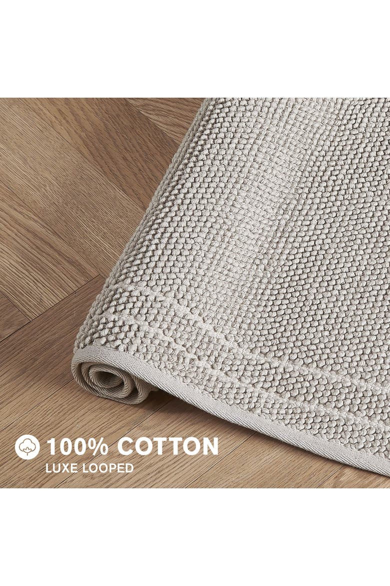 Luxe Looped Cotton 2-Piece Bath Mat Set, Alternate, color, Antarctica Gray