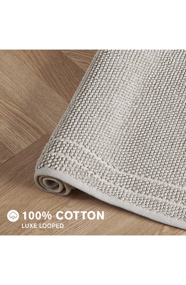 Hunter Luxe Looped Cotton 2-Piece Bath Mat Set, Alternate, color, Antarctica Gray