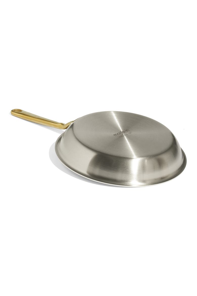 10-Inch Stainless Clad Fry Pan, Alternate, color, STAINLESS