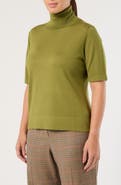 Marina Rinaldi Virgin Wool Short Sleeve Turtleneck Sweater