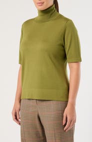Marina Rinaldi Virgin Wool Short Sleeve Turtleneck Sweater