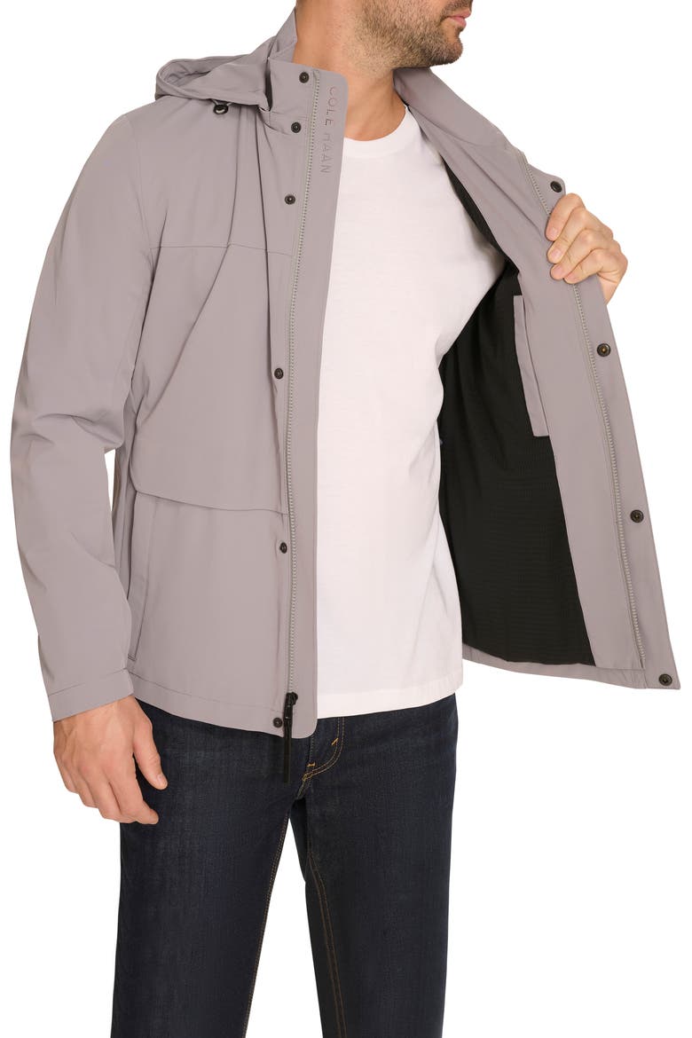 Hooded Windbreaker Jacket, Alternate, color, GREY
