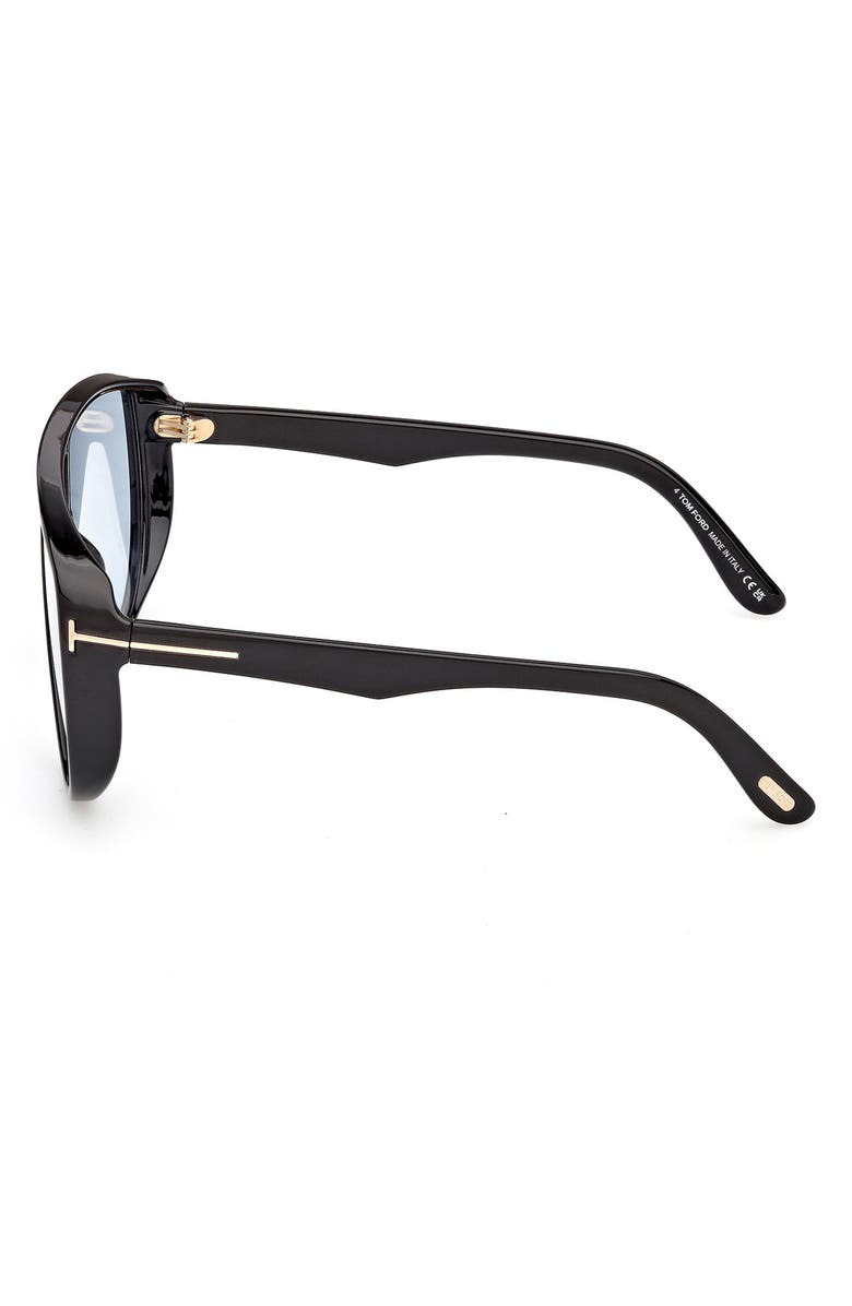 TOM FORD Achilles 138mm Shield Sunglasses, Alternate, color, 