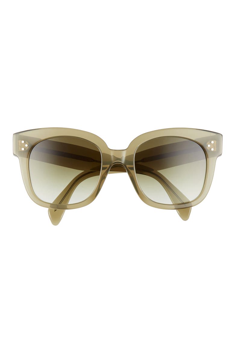 54mm Square Sunglasses, Main, color, DARK GREEN/ GRADIENT GREEN